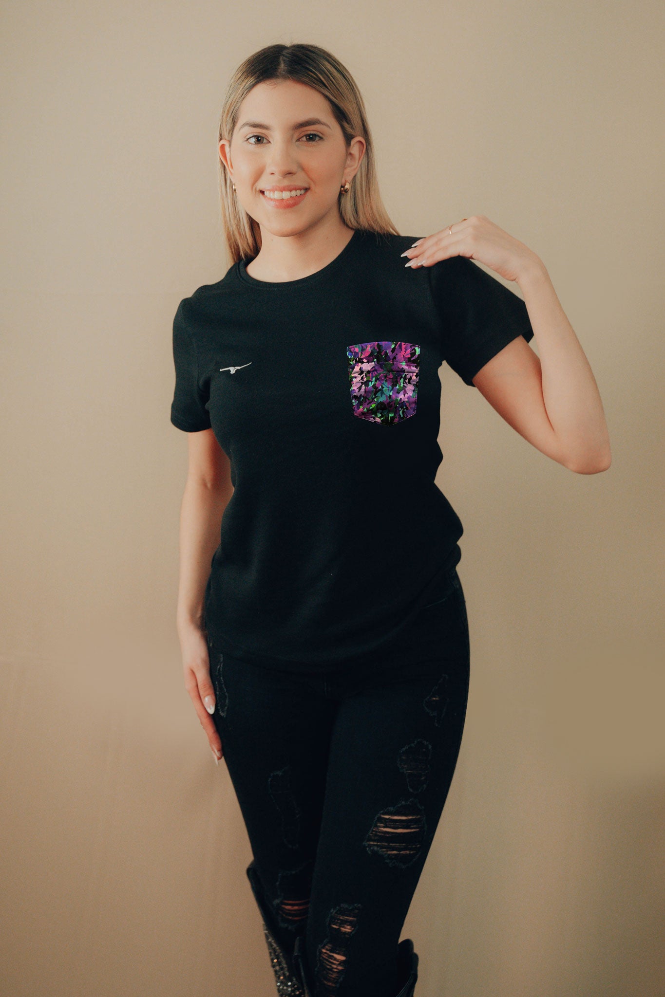 T-SHIRTS ABSTRACT PURPLE WOMEN