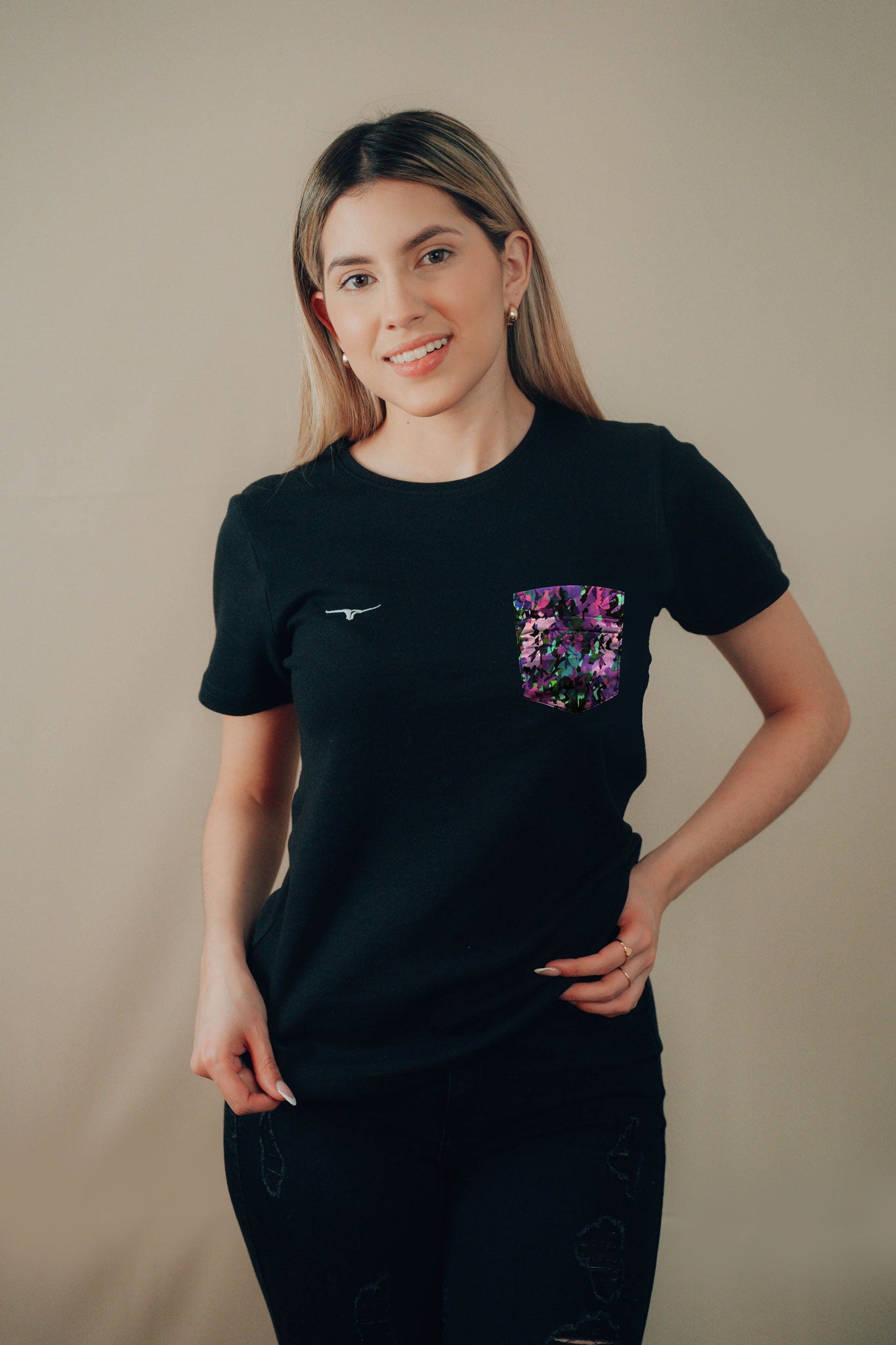 T-SHIRTS ABSTRACT PURPLE WOMEN