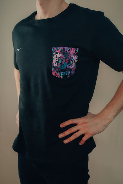 T - SHIRT ABSTRACT PURPLE