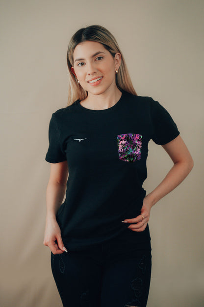 T-SHIRTS ABSTRACT PURPLE WOMEN